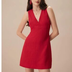 RIHOAS Vibrant Red Sleeveless Mini Dress